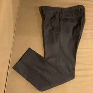 BR Dress Pants in Italian Wool Pinstriped Grey
